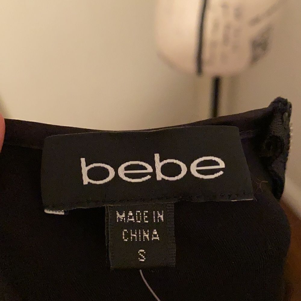 Bebe Black Leather Panel Dress - Picture 13 of 13